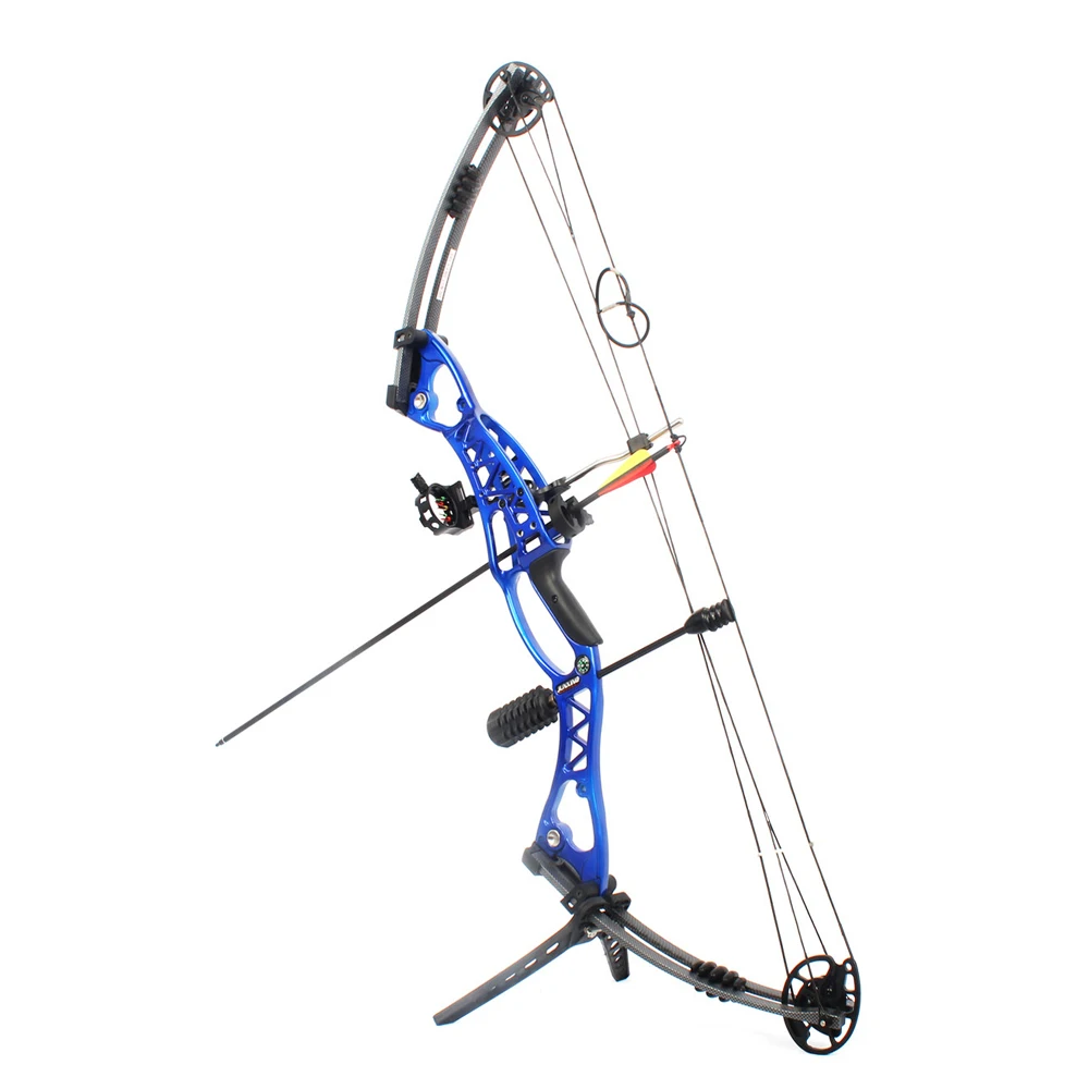 

Blue/Black 40-60lbs Archery Compound Bow M106 Aluminum Alloy Slingshot Bow with Peep Sight for Outdoor Hunting Shooting