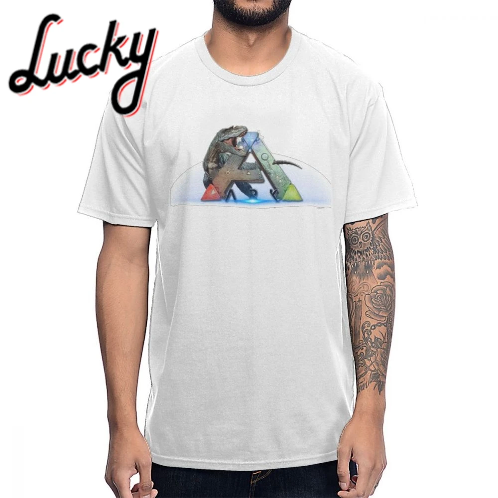 Футболка мужская из чистого хлопка с изображением динозавров ARK выживания Evovled в