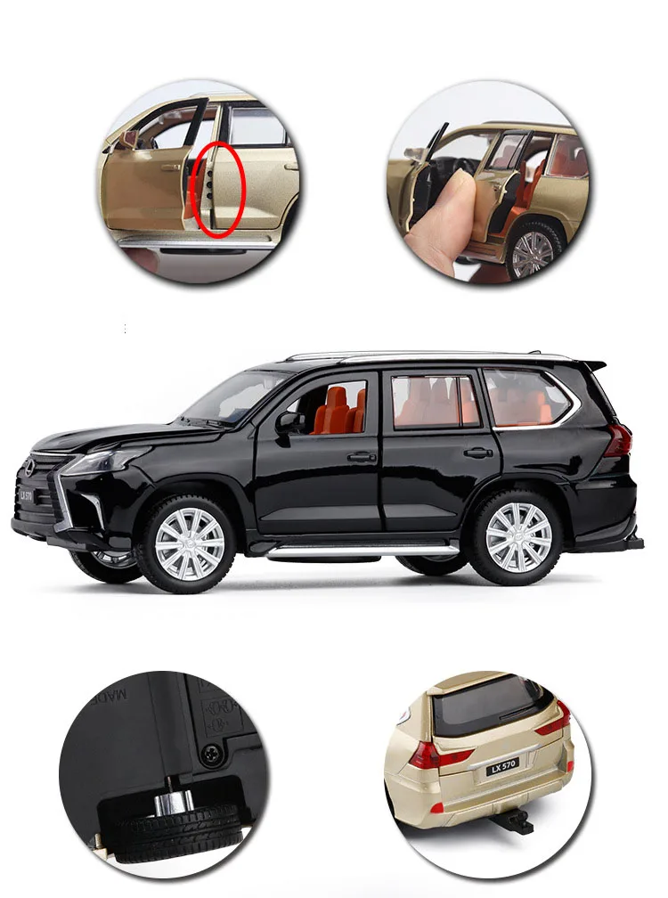 1/32 LEXUS LX570/NX200t Игрушечная модель автомобиля из сплава, детские игрушки, подлинный коллекционный подарок для внедорожника