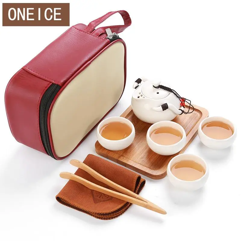 Чайный набор из 9 предметов портативная чайная чашка полотенце фиолетовый песок