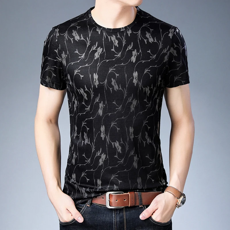 Летние мужские футболки 2019 новые с коротким рукавом v-образным вырезом твердые