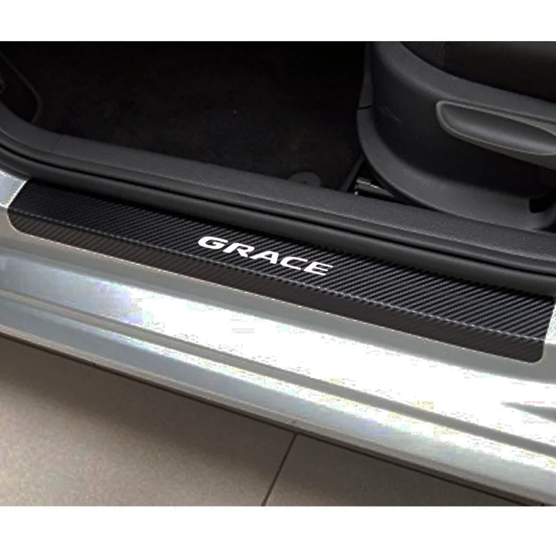 

Car Door Sill Protector Sticker Carbon Fiber Vinyl Sticker for Grace