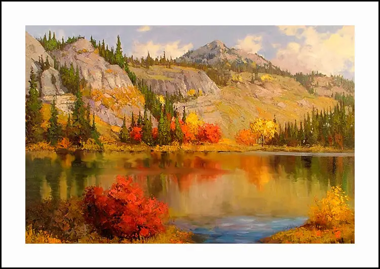 Холмы и озеро Вышивка поделки алмазов картина 5D крестом мозаика квадратный узор