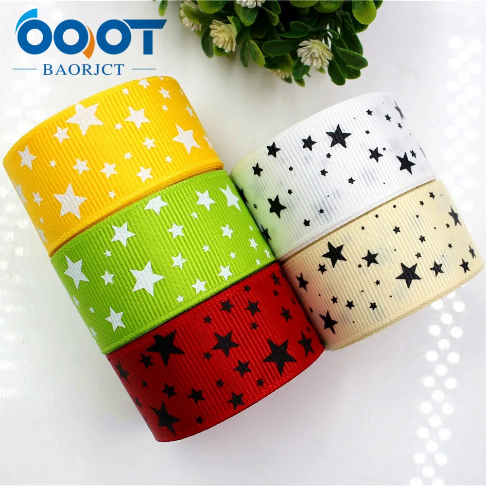 OOOT BAORJCT 176303 звезда напечатанная grosgrain лента аксессуары для одежды волос материал