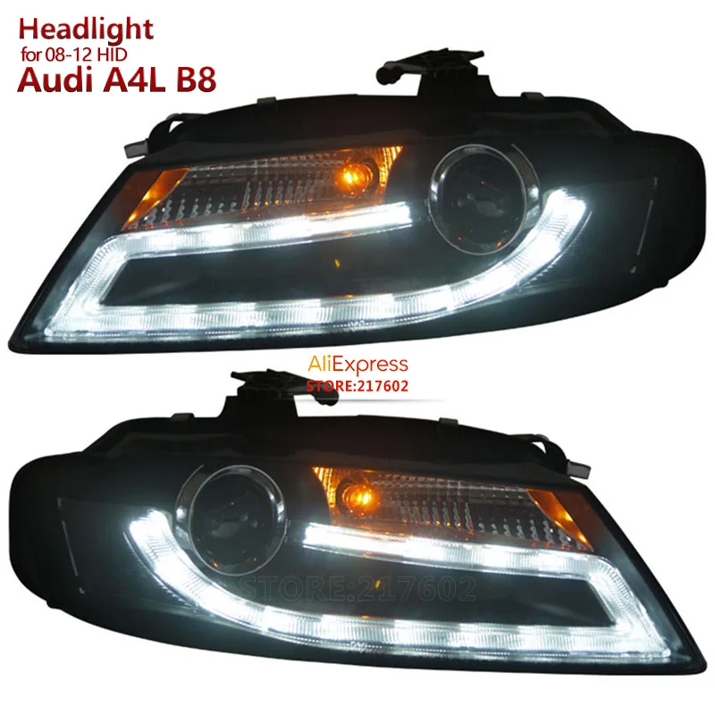 Для Audi A4 A4L B8 головной светильник s в сборе 2009 до 2012 год с DRL Замена для HID/ксенон