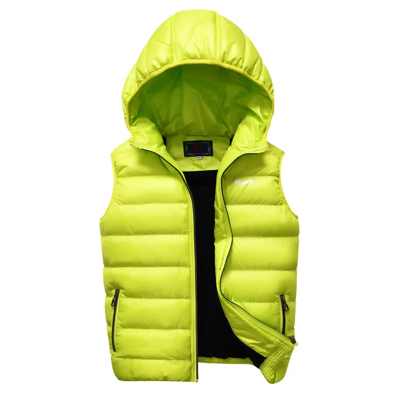 Новый Зимний Детский жилет с капюшоном для мальчиков и девочек Теплая Флисовая