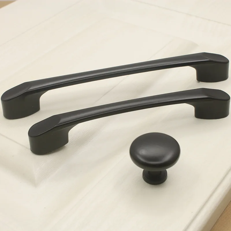 JD черная ручка шкафа Ручка на дверь Американский современный минималистичный