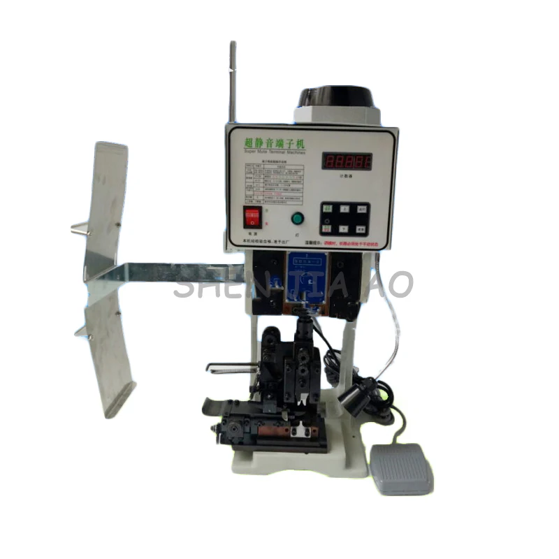 1PC 1.5T Ultra-quiet Terminal Machine + Horizontal Mode Semi-automatic Crimping With Blade Mold 220V | Инструменты