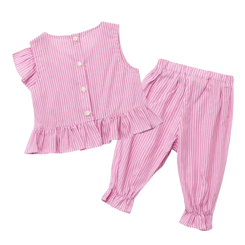 Комплект детской одежды из рубашки с оборками и брюк реглан бантом|clothing sets|set babyset