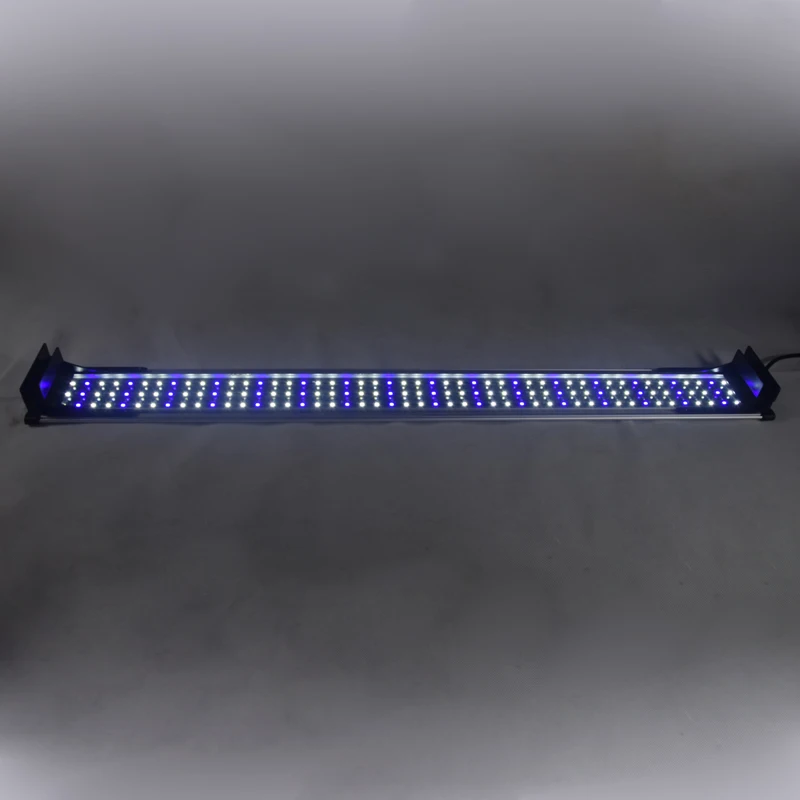 30W Aquarium Fish Tank LED Light Lamp with Extendable Brackets 96 White and 48 Blue LEDs Fit for lighting 80-100cm | Дом и сад