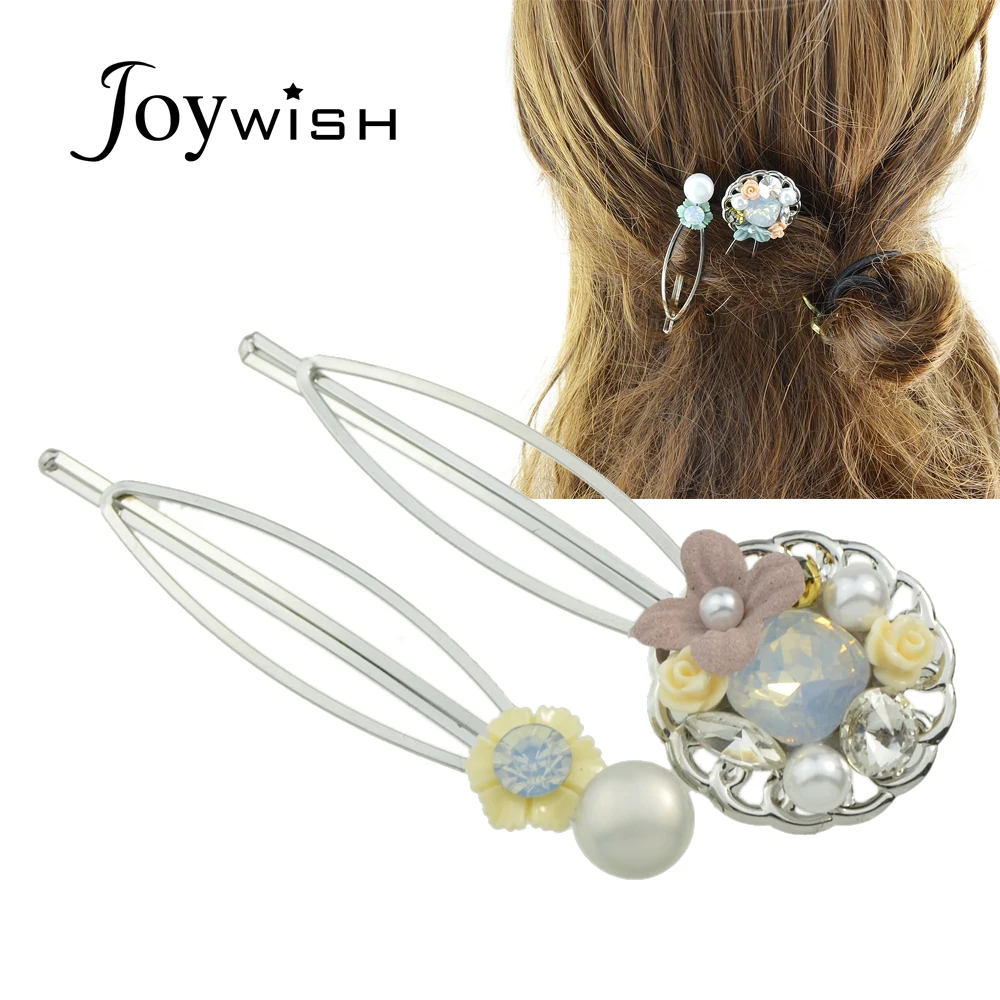 2 шт./компл. модные Украшения для волос серебристый Цвет со стразами Фул Смолы