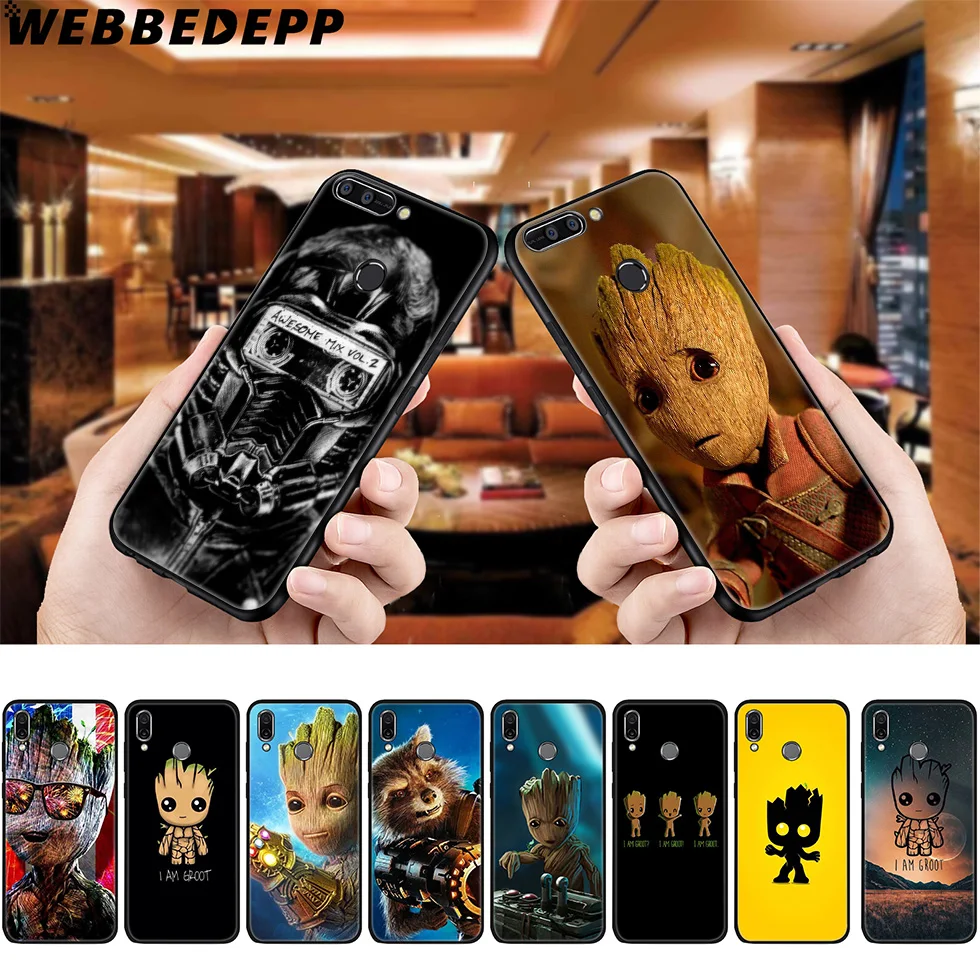Guardians for Galaxy Groot Soft Case Huawei P8 P9 P10 P20 P30 Lite Pro P Smart Z Plus 2019 Y6 Prime 2018 2017 Mini |