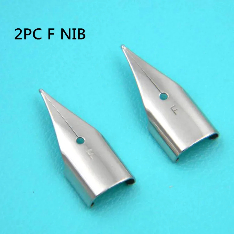 2PC F NIB Большая емкость модная классическая прозрачная красочная поршневая перьевая ручка - Цвет: 2PC F NIB