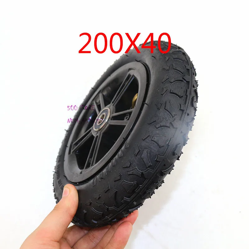 Новая внутренняя резиновая шина и ступица колеса 200X40 с загнутым угловым клапаном
