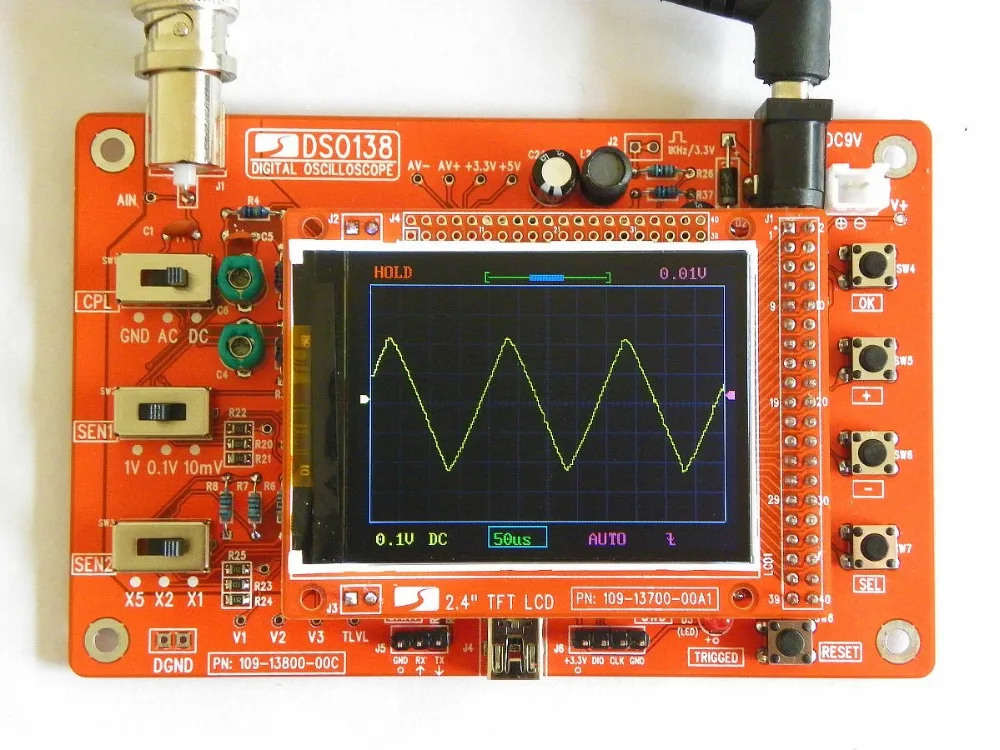 Новый карманный цифровой осциллограф DSO138 (частота дискретизации 1 Msps)|kit kits|kit