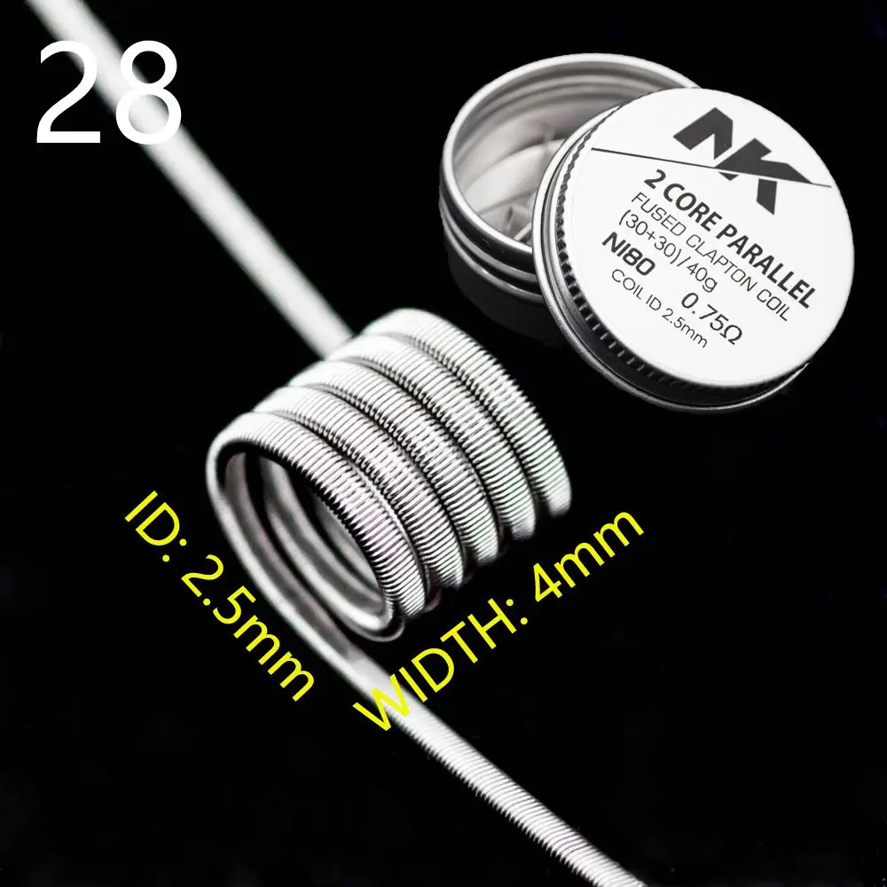 NK поставщик лучшее качество prebuilt SS 316L Ni80 катушка MTL fused clapton скрученная готовая