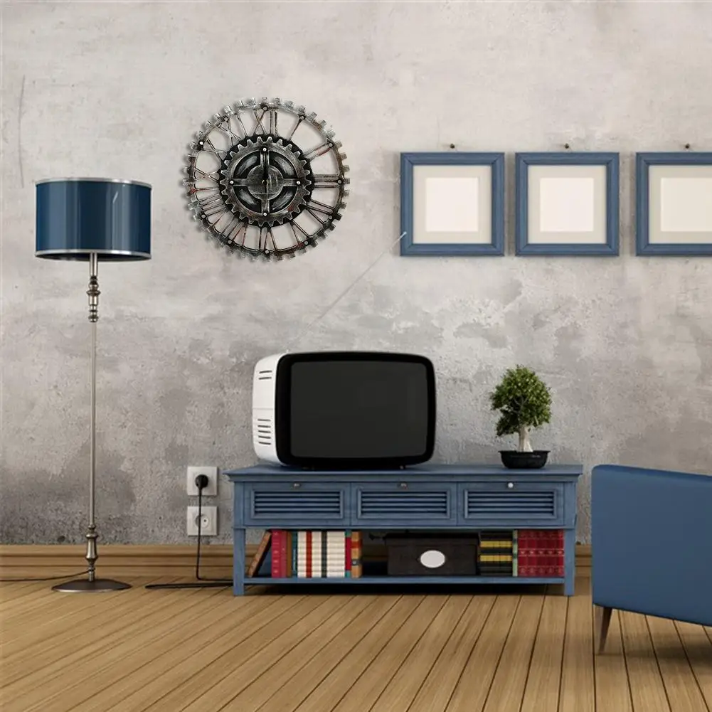Часы настенные промышленные в стиле ретро 40 см | Дом и сад