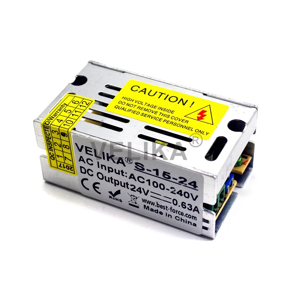 Миниатюрный светодиодный импульсный источник питания 24 в 100 А 15 Вт трансформатор