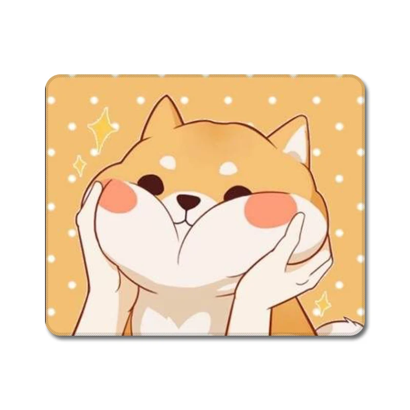 Shiba Inu Doge мультфильм животных дети природа резиновый коврик для мыши ноутбука