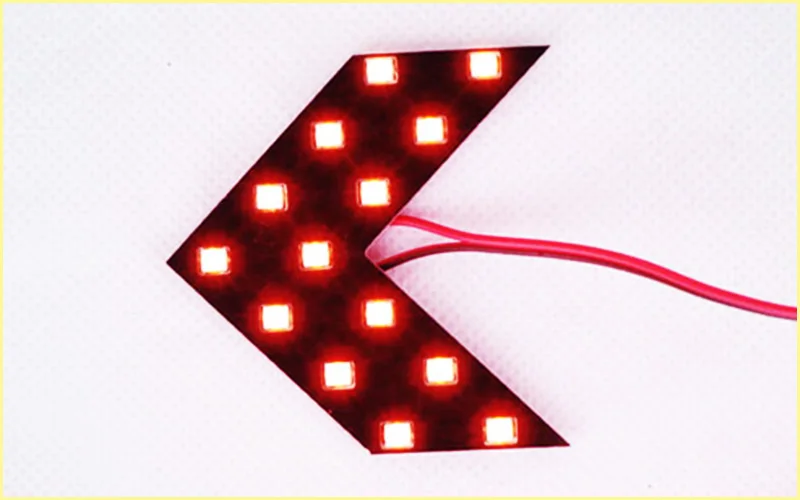 Автомобильная светодиодная стрелка 14 SMD 1210 для зеркала заднего вида указатель