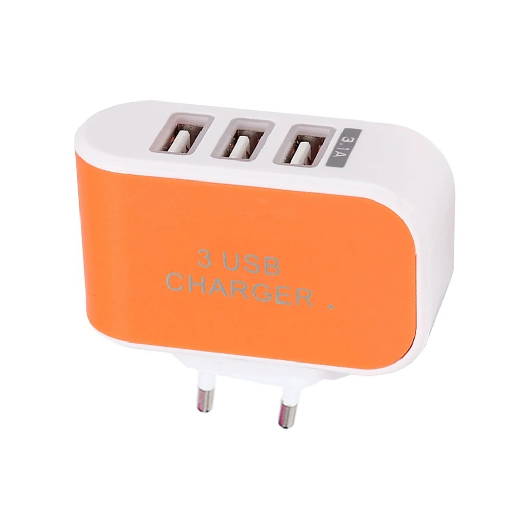 

Triple USB 3 Port Wall Home Travel AC Charger Adapter for Samsung for iPhone