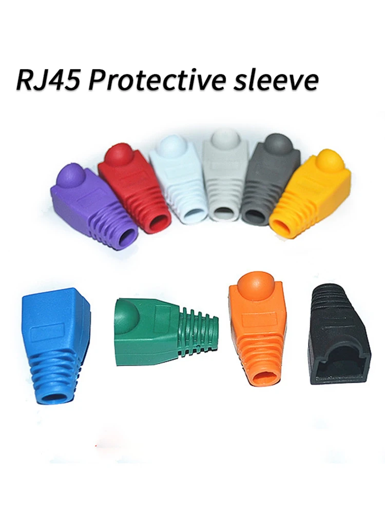Цветные RJ45 шапки Cat6 сетевые сапоги RJ 45 оболочка Cat6a Cat5 Cat5e защитный рукав