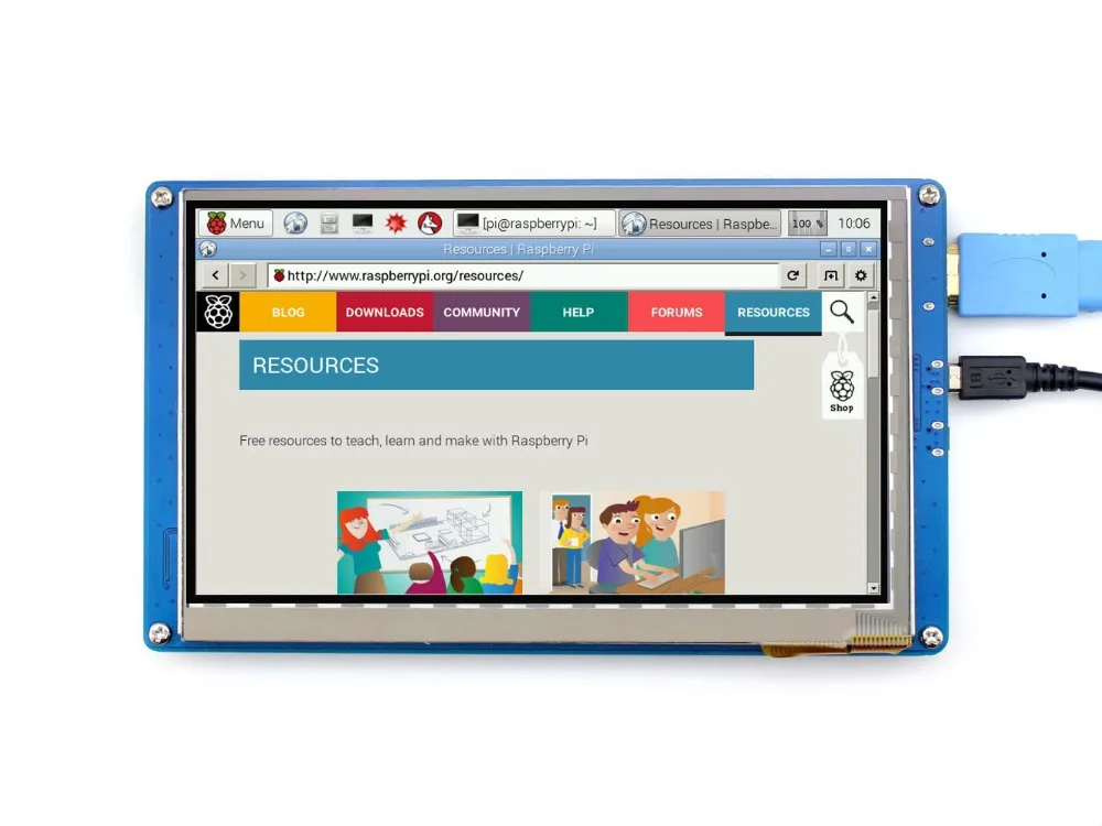 Модуль ЖК-дисплея Raspberry Pi 7 дюймов с поддержкой 3 RPI 2 Banana Beaglebone черный USB сенсорное