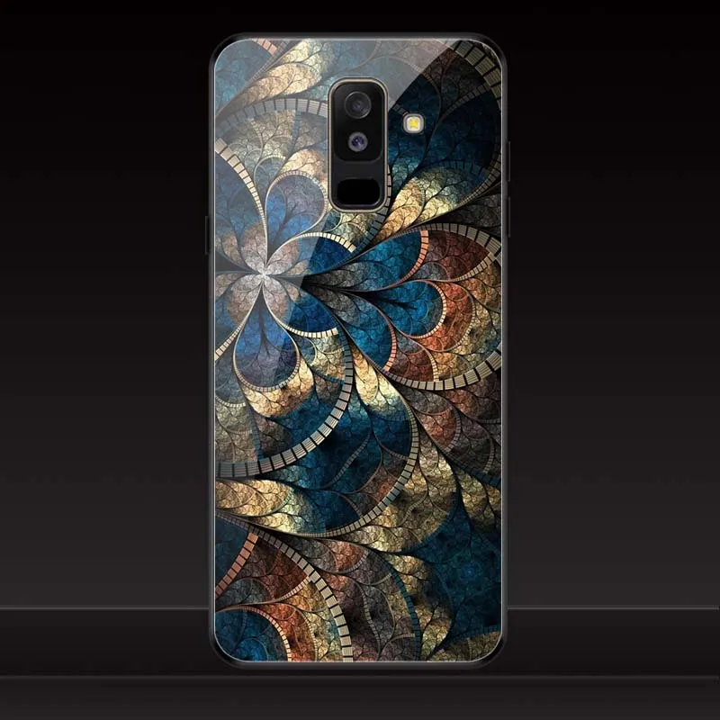 Geruide телефон цветной печати samsung A6 plus чехол закаленное стекло samsung Galaxy A6 Dual SIM SM A600 A600F чехол