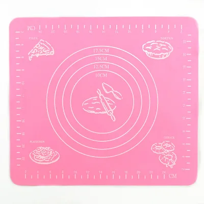 Pink Пищевая силиконовая форма для выпечки, коврик для пиццы, тесто для приготовления теста, кухонные гаджеты, инструменты для приготовления пищи, посуда для выпечки, аксессуары для замеса, Лот - Color: Pink