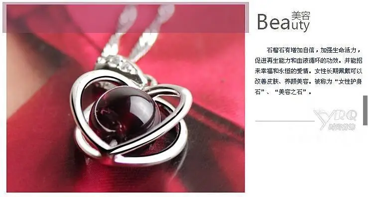 Женское ожерелье из серебра 925 пробы с красным гранатом|necklace jewelry|jewelry wholesalewholesale