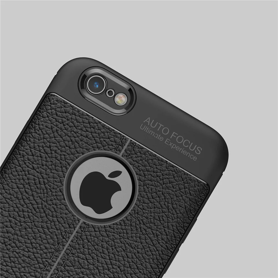 Роскошный чехол Rosany для iphone 8 из зернистой кожи резиновый силиконовый SE 5 5S 6 6s 7 Plus