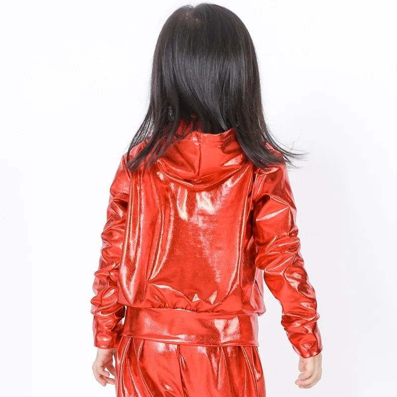 Весна осень 2017 Детская куртка бомбер Audlt красная для сцены одежда выступлений