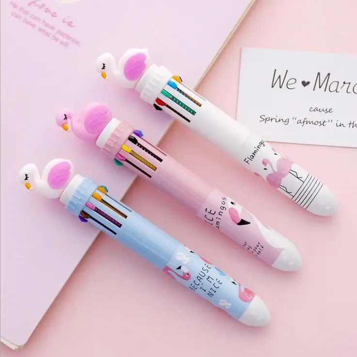 1 шт 10 видов цветов Kawaii милые Единорог шариковая ручка граффити рисунок раскрашенный шар шариковая гелевая ручка для детей школьные канцелярские принадлежности
