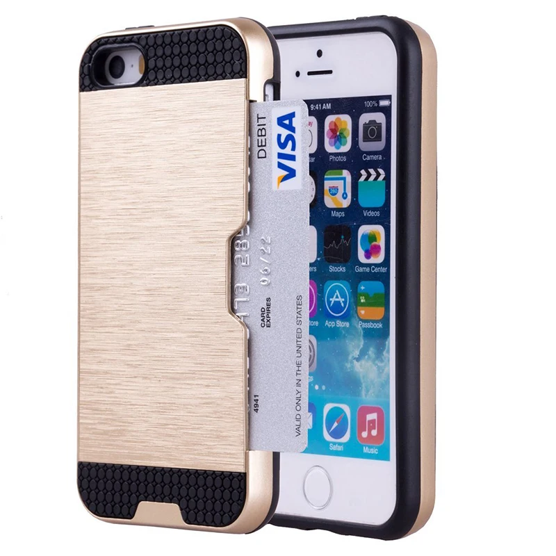 Ударопрочный чехол для iPhone 5S Жесткий ПК с мягкой силиконовой резиновой крышкой