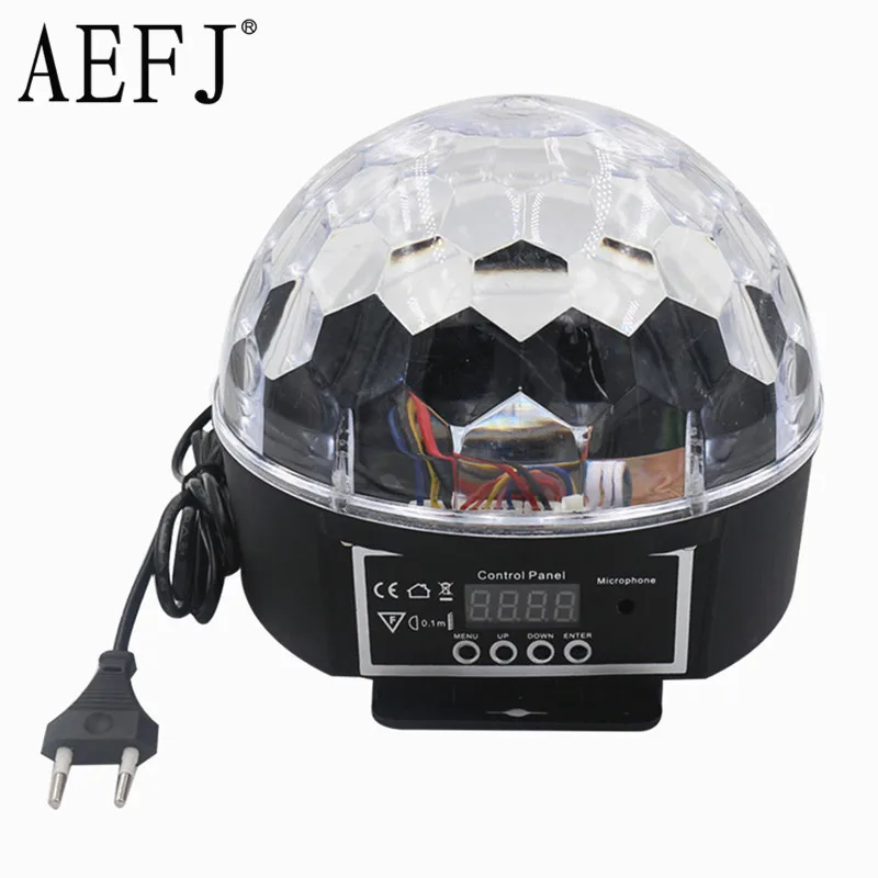 18 Вт Светодиодный свет сценического управления звуком 6 цветов 110-220 В волшебная