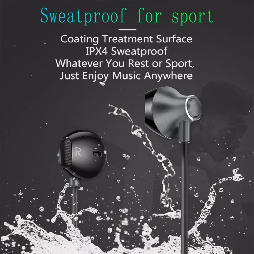 H2 Bluetooth наушники Водонепроницаемые беспроводные Спортивные басы с микрофоном
