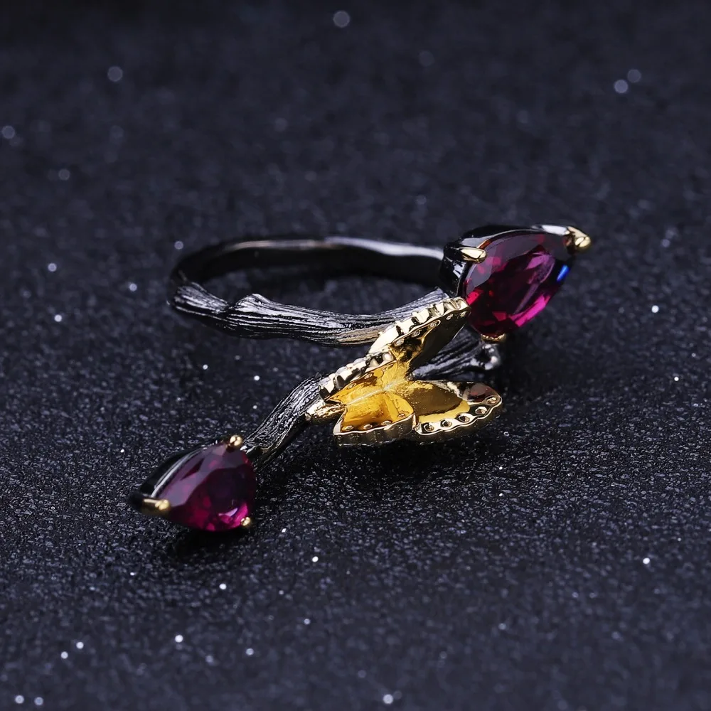 Женское кольцо для балета gemb's регулируемое ручной работы из серебра 925 пробы с