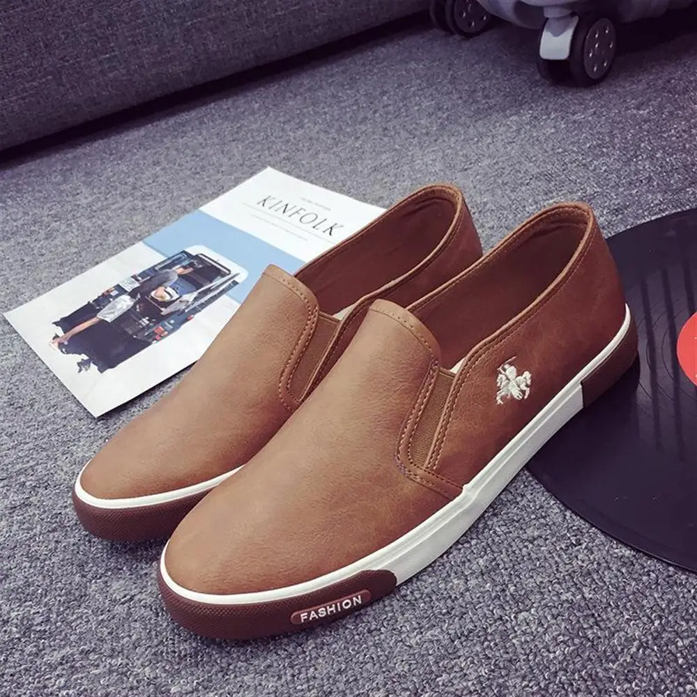 2018 New Mens Shoes 39-45 Fashion Outdoor loafers Walking Black Men Casual Leather Flats | Обувь