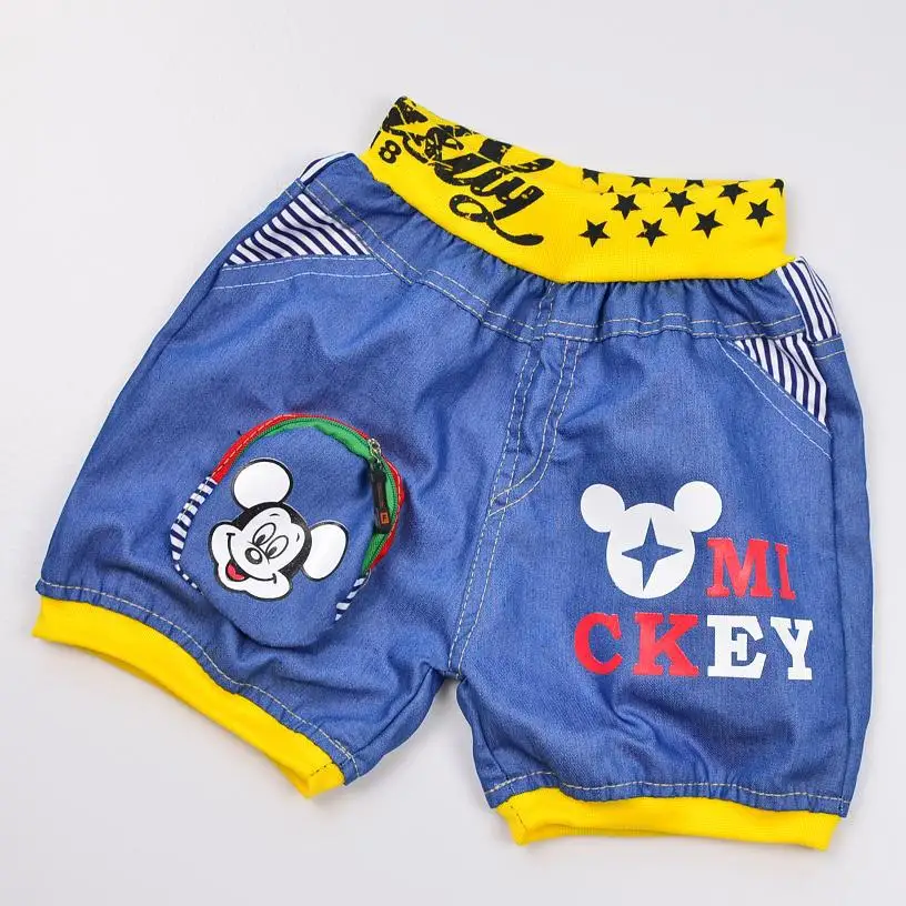 2015 hot-sale mickey printed new arrival high quality jeans for children kids shorts summer baby | Детская одежда и обувь