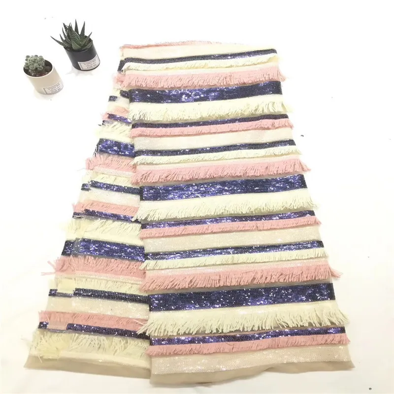 Африканская кружевная ткань с блестками 2018 высокое качество Кружевное