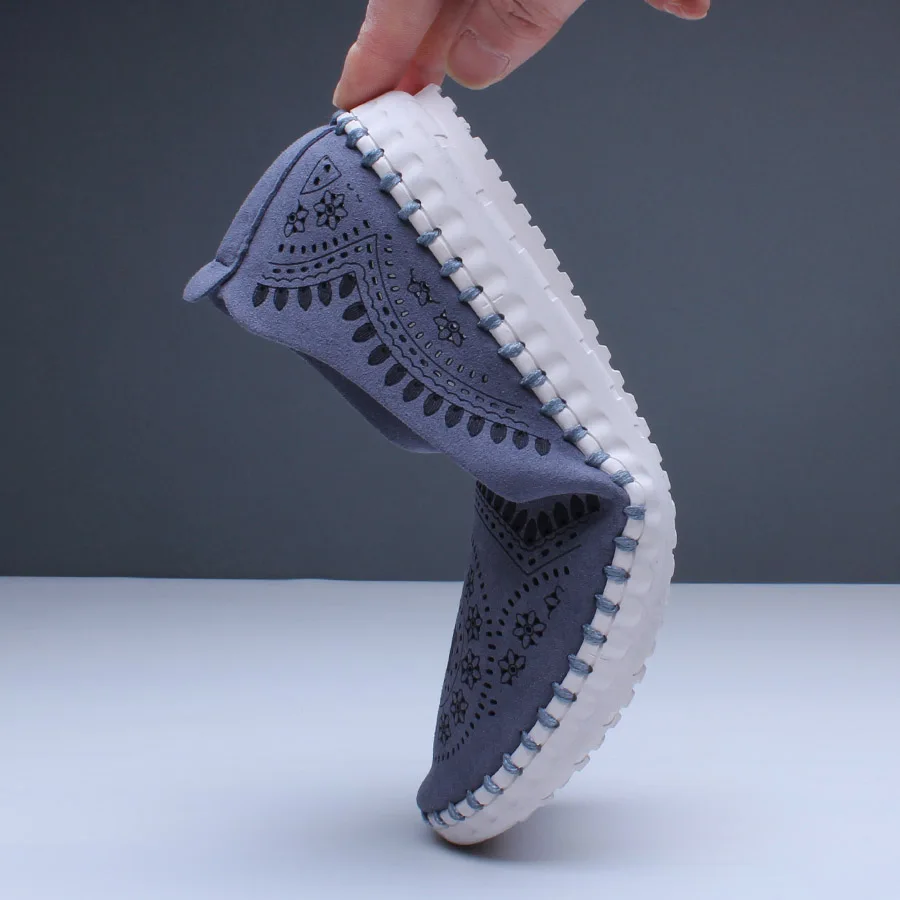 AIMEIGAO High Quality Comfortable Moccasins Women Shoes Vintage Flats Shoes Soft Leather Women Loafers Espadrilles Women Shoes