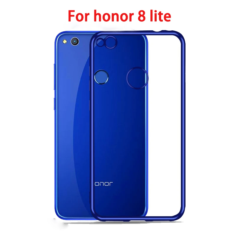Для huawei Honor 8 Lite силиконовый чехол покрытие бампера Ясно Мягкие Tpu чехол для Honor 8 Lite на huawei P8 Lite Coque Капа