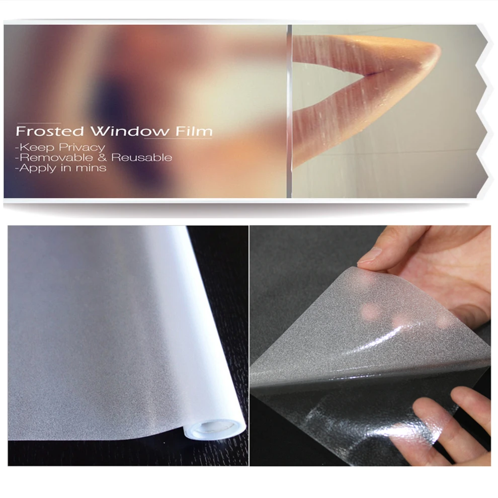 Матовая оконная пленка FANCY-FIX стеклянная наклейка для уединения в ванной