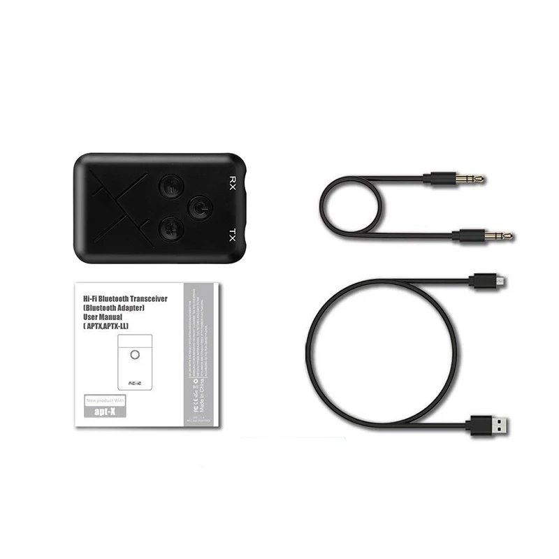 

2 In 1 Audio Wireless Bluetooth 4.2 Transmitter Receiver 3.5mm Adapter Stereo Audio For TV Car Speaker Music