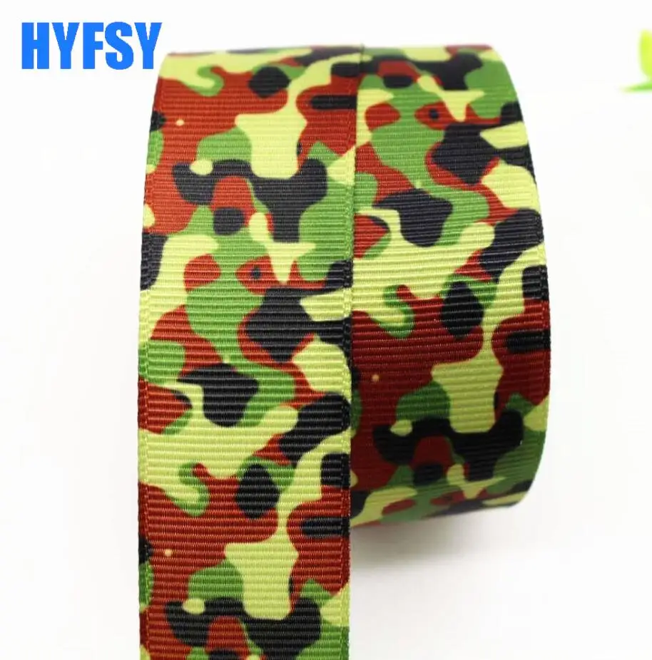 Hyfsy 10045 22 25 мм камуфляжная лента 10 ярдов DIY подарочная упаковка бант для волос корсажные ленты вручную изготовленная лента - Цвет: 25mm