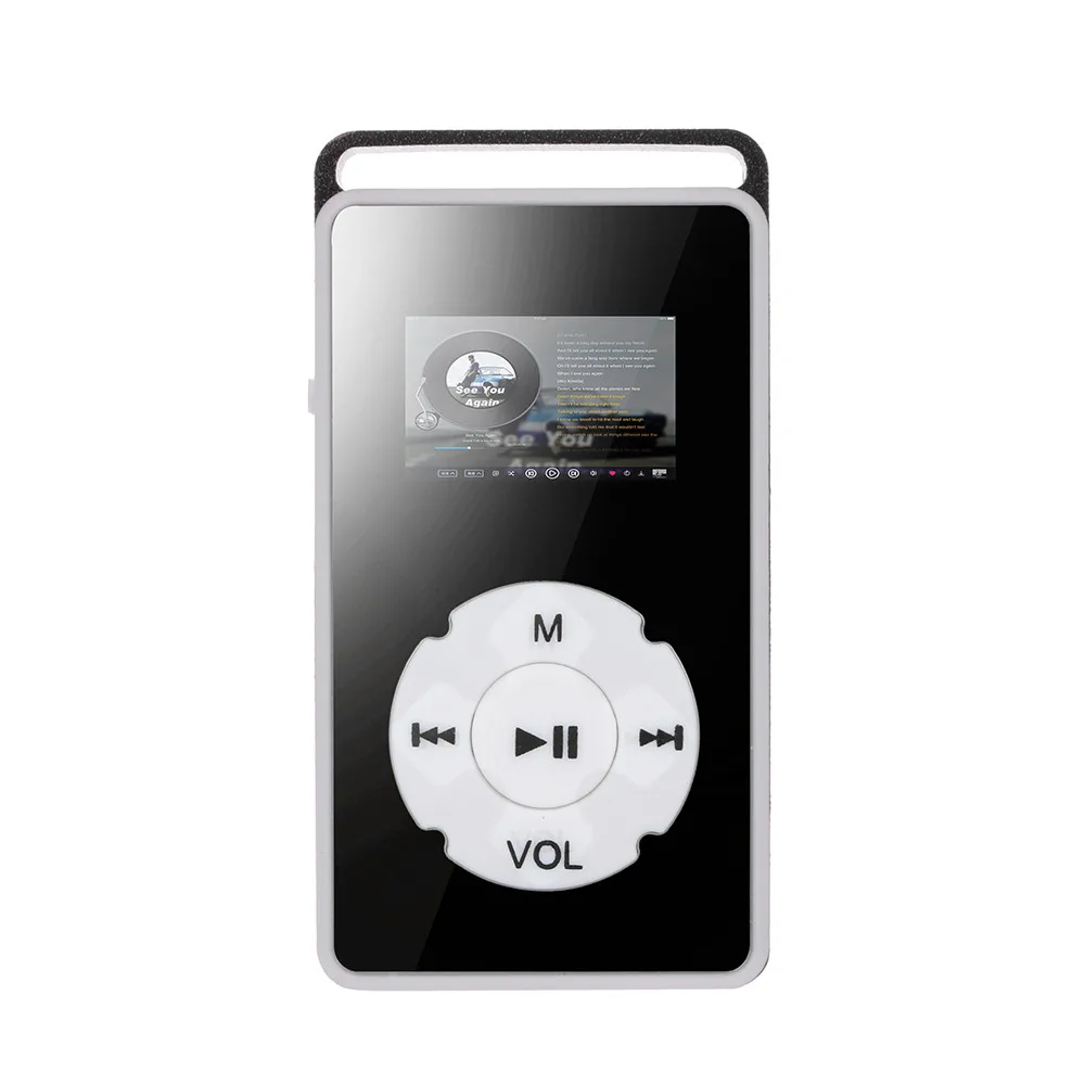 Модный USB цифровой mp3 плеер роскошный ЖК экран пластиковая Поддержка 32 Гб Micro SD TF