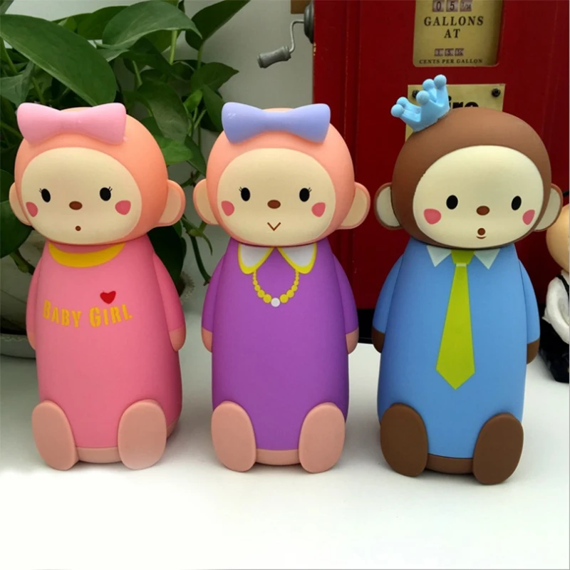 Милые 3D обезьяна Стиль Стекло бутылка для воды детей мультфильм герметичные мой