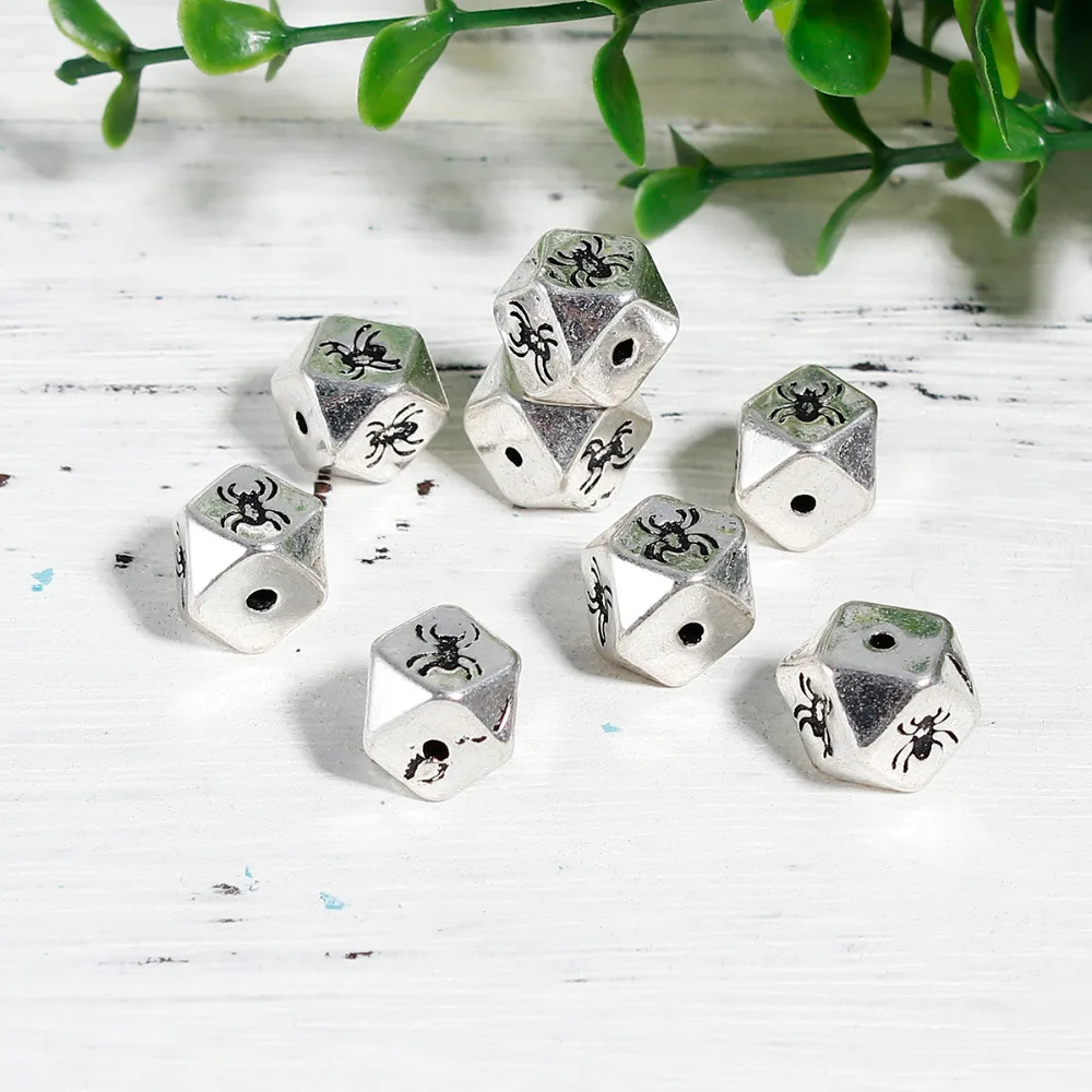 DoreenBeads сплав цинка серебряный цвет Хэллоуин разделительные бусины квадратная