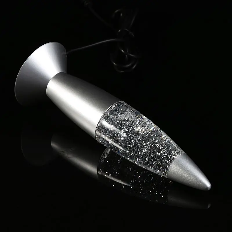 

3D Rocket Multi Color Changing Lava Lamp RGB LED Glitter Night Light Gift
