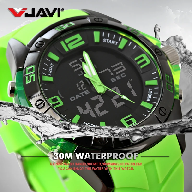JAVI Брендовые спортивные часы мужские водонепроницаемые relojes para hombre Dive 30m Цифровые